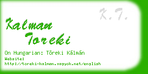 kalman toreki business card